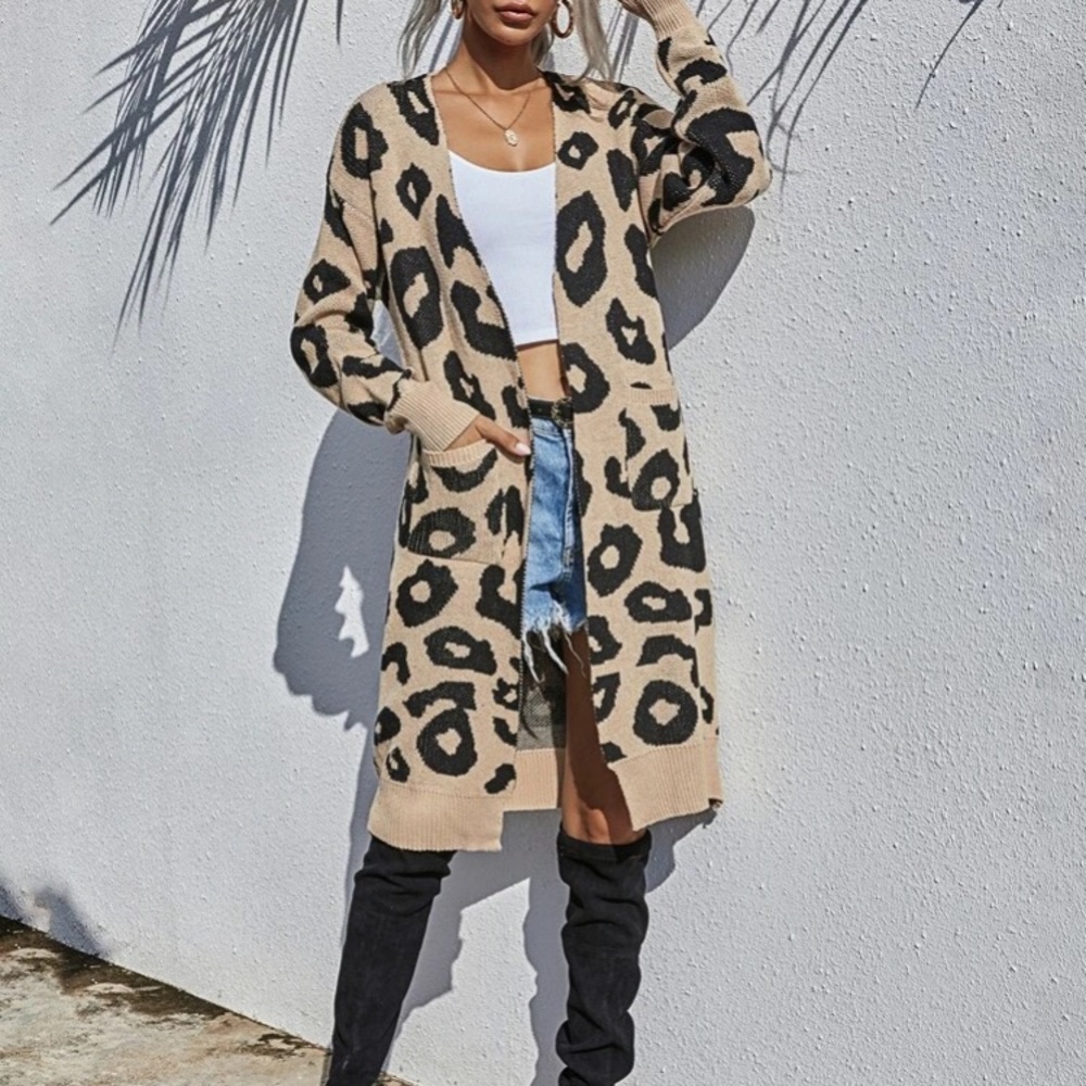 🆕LAST ONE!🛍 LUXE Longline Leopard Cardigan 🐾 - Picture 2 of 7